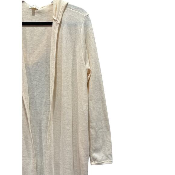 Perfect Peach Women Open Front Hooded Cardigan Sweater Size XL Light Peach NWOT - Picture 6 of 10